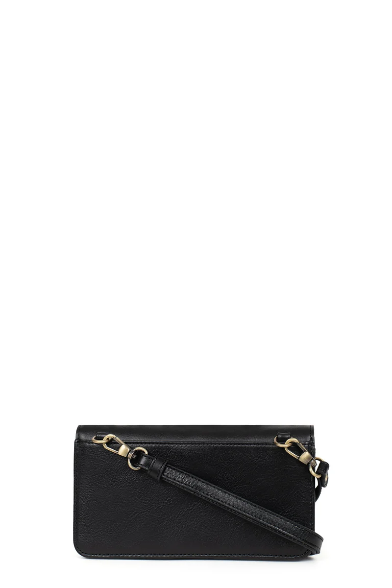 Pochette téléphone avec portefeuille - 1 volet - Stop RFID - Cuir