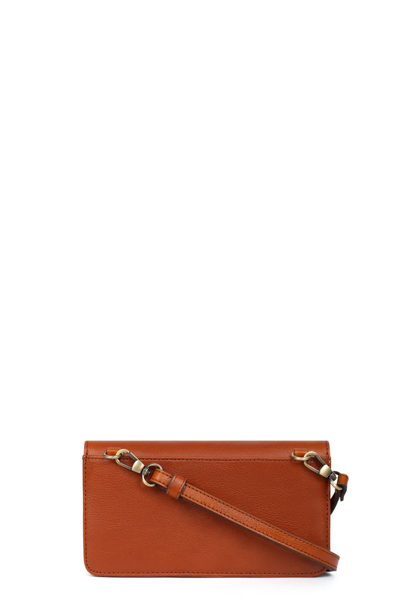 Pochette téléphone avec portefeuille - 1 volet - Stop RFID - Cuir