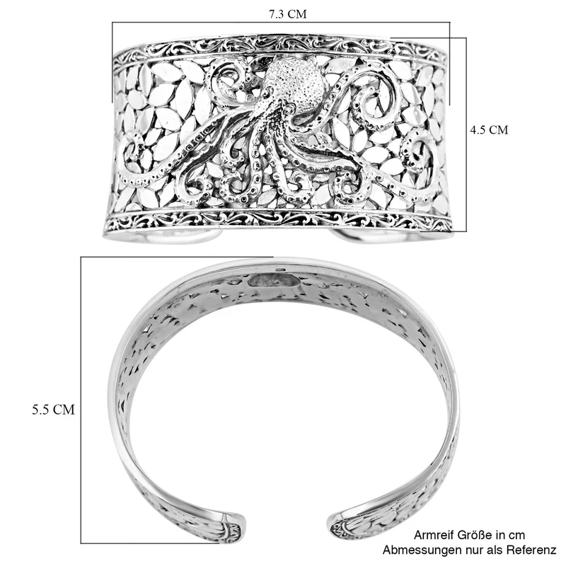 Royal Bali - 925 Silber Armreif ca. 19 cm ca. 66,69g