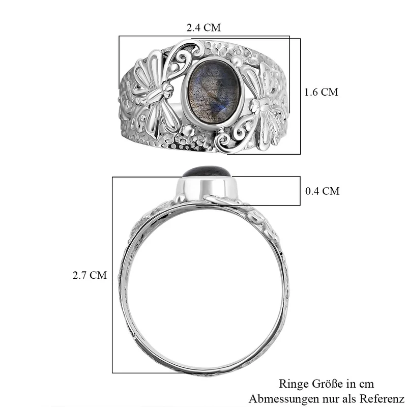 Royal Bali - Labradorit Ring, 925 Silber, , ca. 2.10 ct
