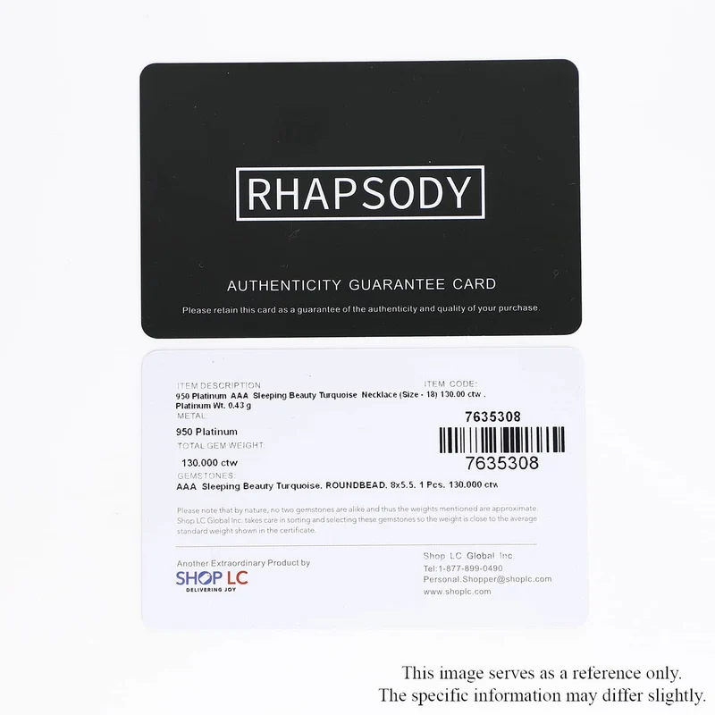 Rhapsody AAAA Sleeping Beauty Türkis Halskette, zertifiziert und geprüft, ca. 45 cm 950 Platin ca. 130.00 ct