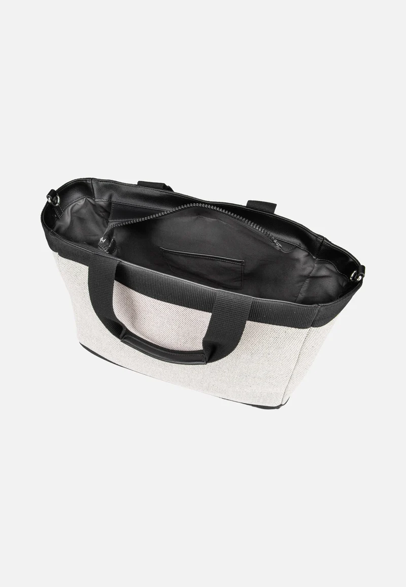 Calduccio Tela Yvette Handbag Black - Henkeltasche