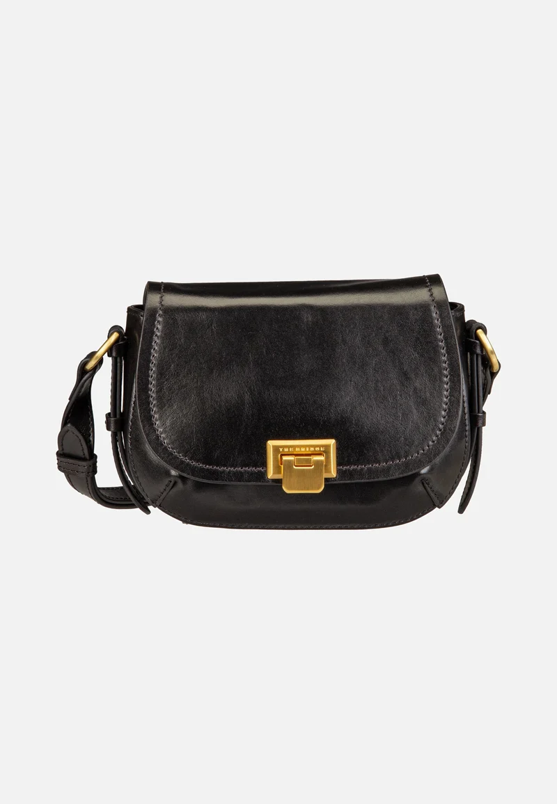 Federica Crossbody Nero/Oro - Saddle Bag