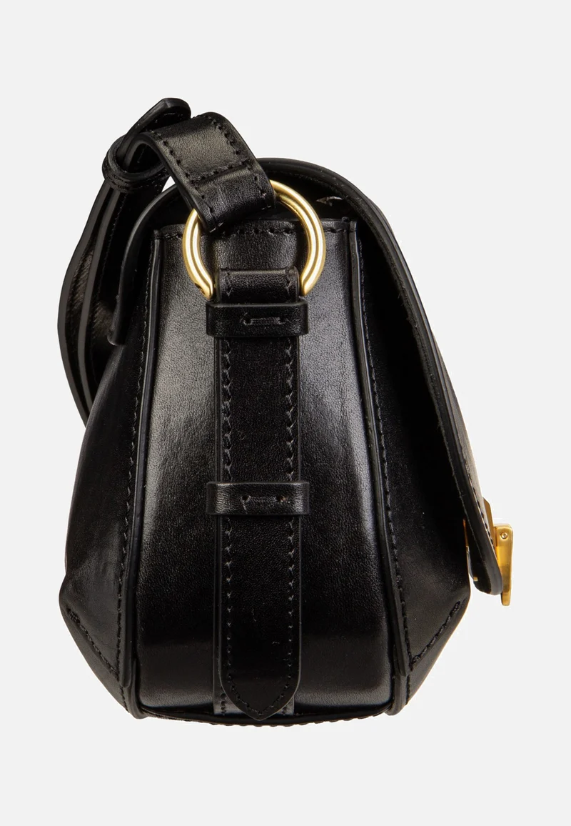 Federica Crossbody Nero/Oro - Saddle Bag