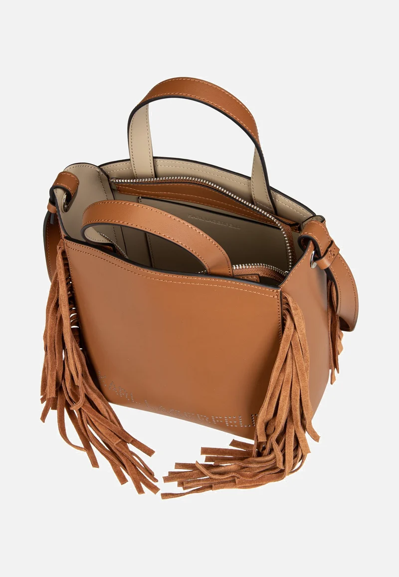 K/Circle SM Zip Tote Fringes Dark Tan - Tote Bag
