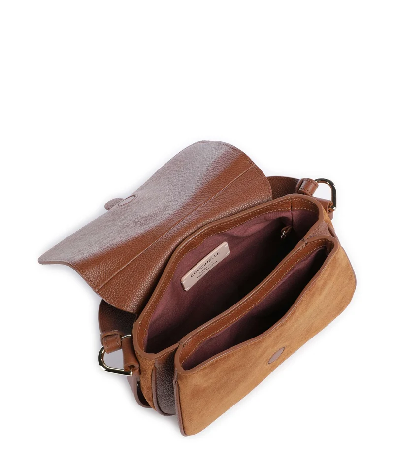 Coccinelle Mavery Suede Handtasche cognac