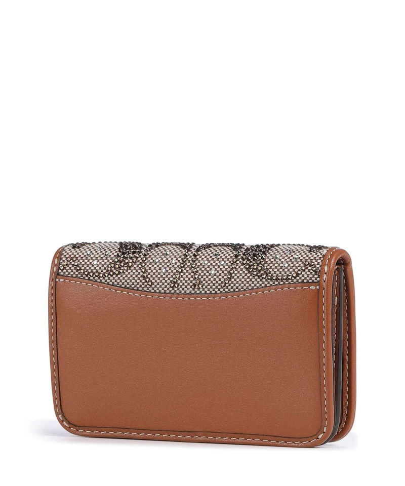Coach Essential Crystal Signature Jacquard Geldbörse burnished amber