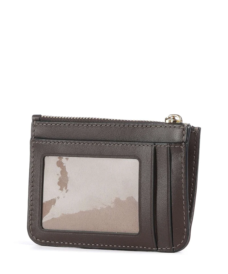 Coach Essential Signature Jacquard Mini Kreditkartenetui oak maple
