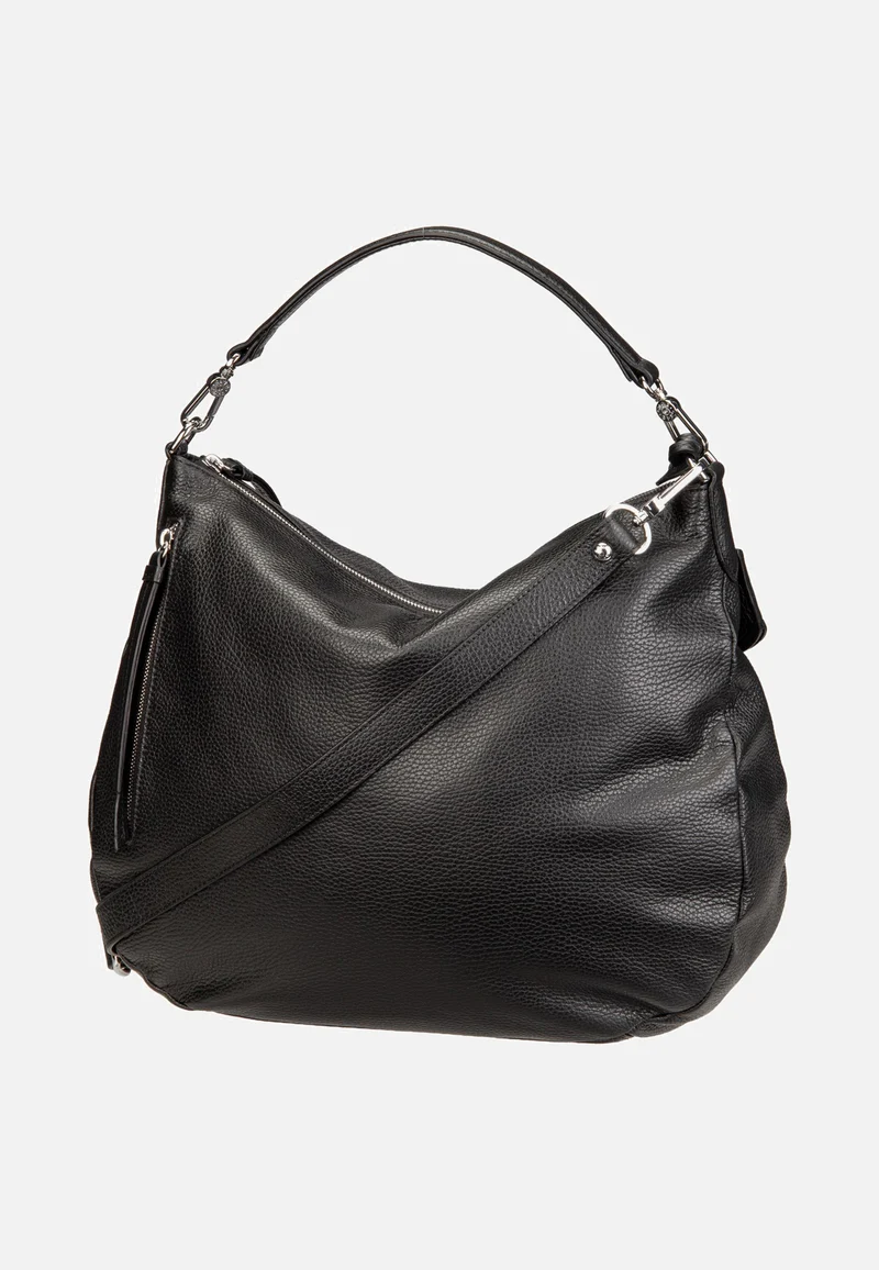 Juna Big Black/Nickel - Hobo Bag
