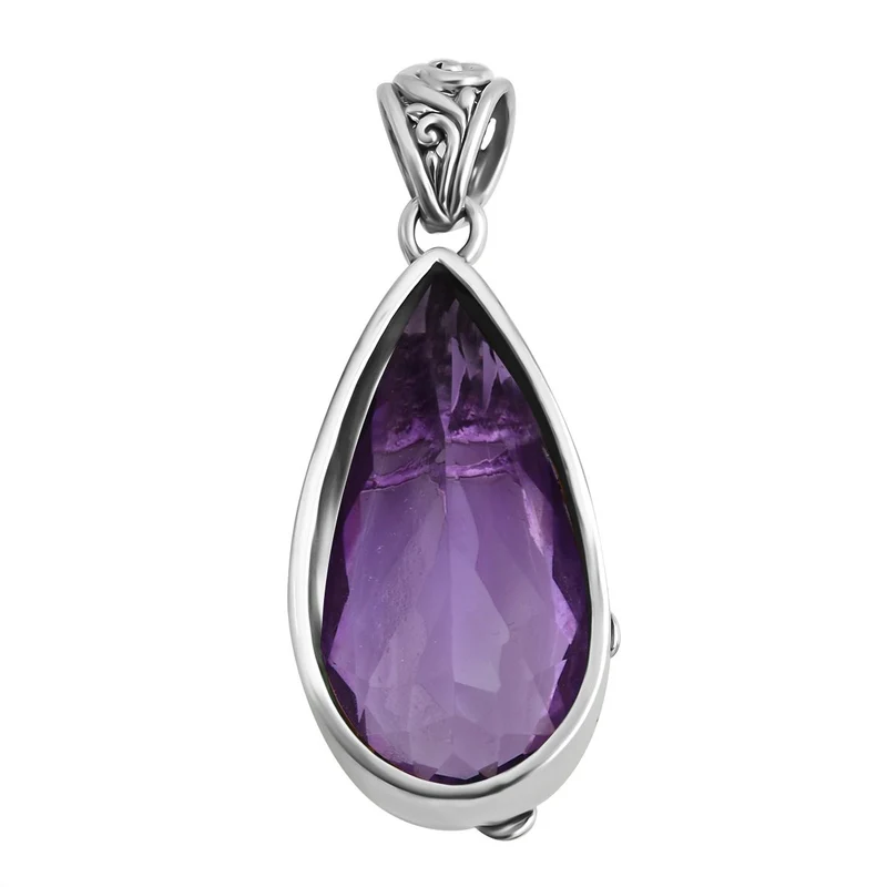 Royal Bali - Prasiolith Anhänger, 925 Silber, ca. 26.74 ct