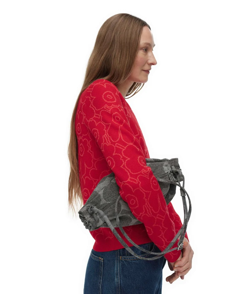 Marimekko Karla Denim Pikku Schultertasche light grey