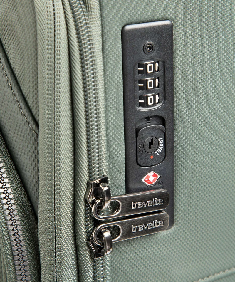 Travelite Priima M 4-Rollen Trolley oliv