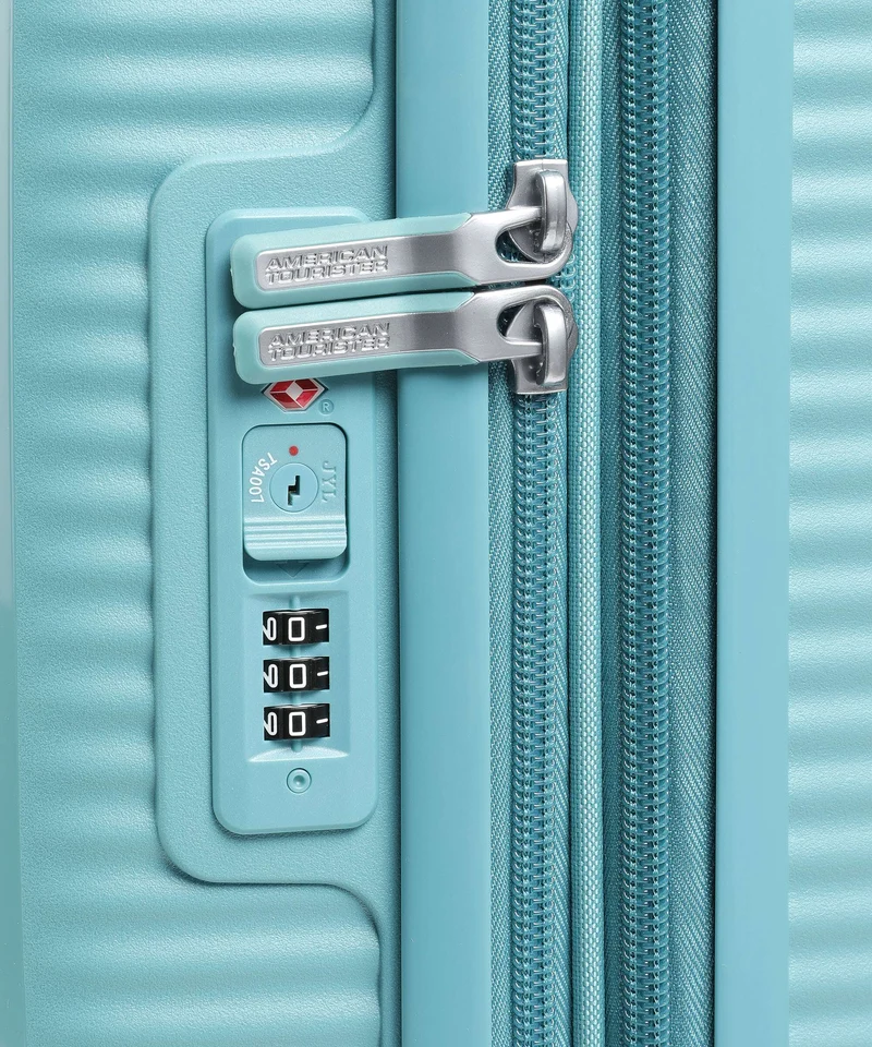 American Tourister Soundbox 4-Rollen Trolley turquoise tonic