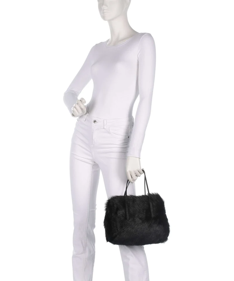 Abro Shearling Noelle Handtasche black/nickel