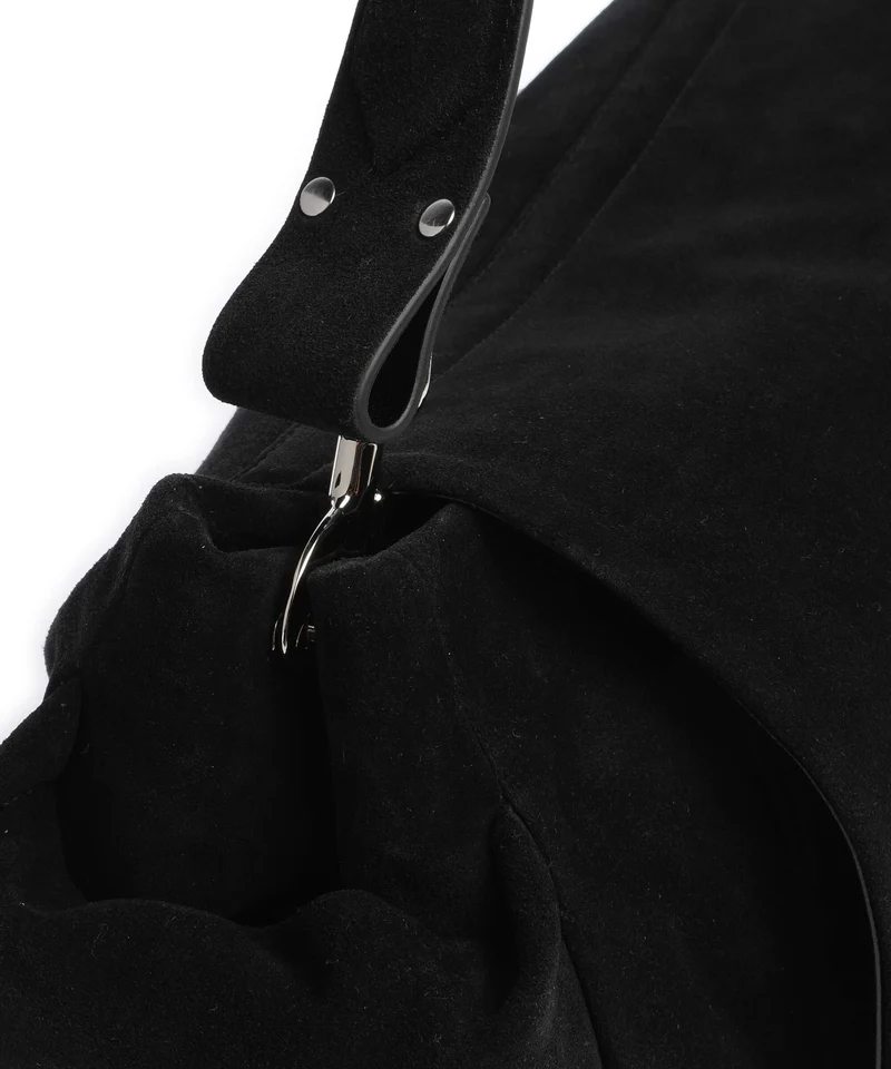 Vivienne Westwood Hazel Suede XL Beuteltasche black