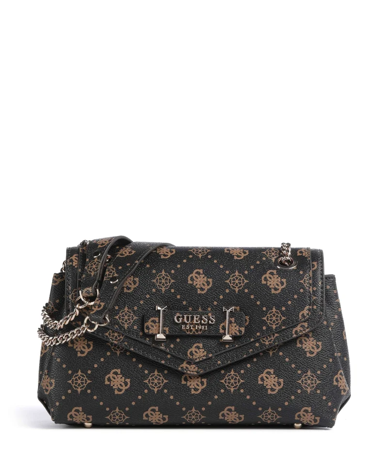 Guess Silia Schultertasche espresso logo