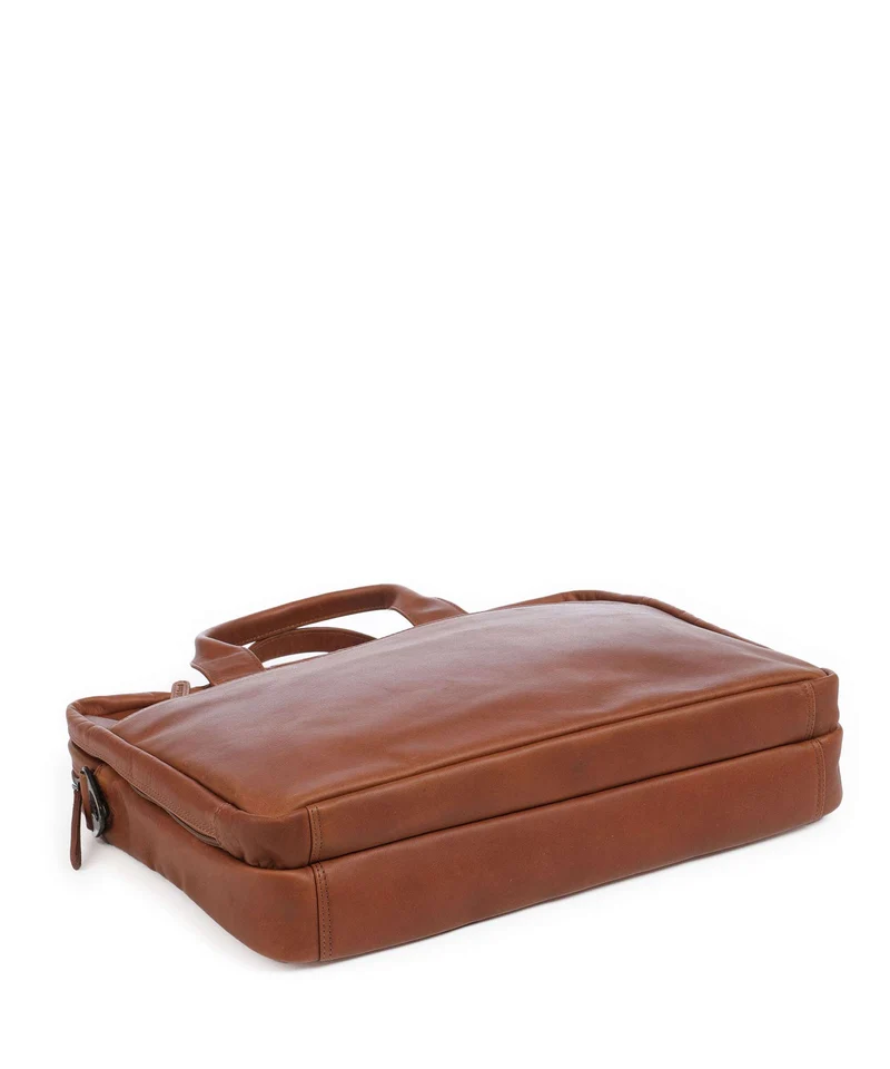 The Chesterfield Brand Cow Wax Pull Up Frazer Aktentasche cognac