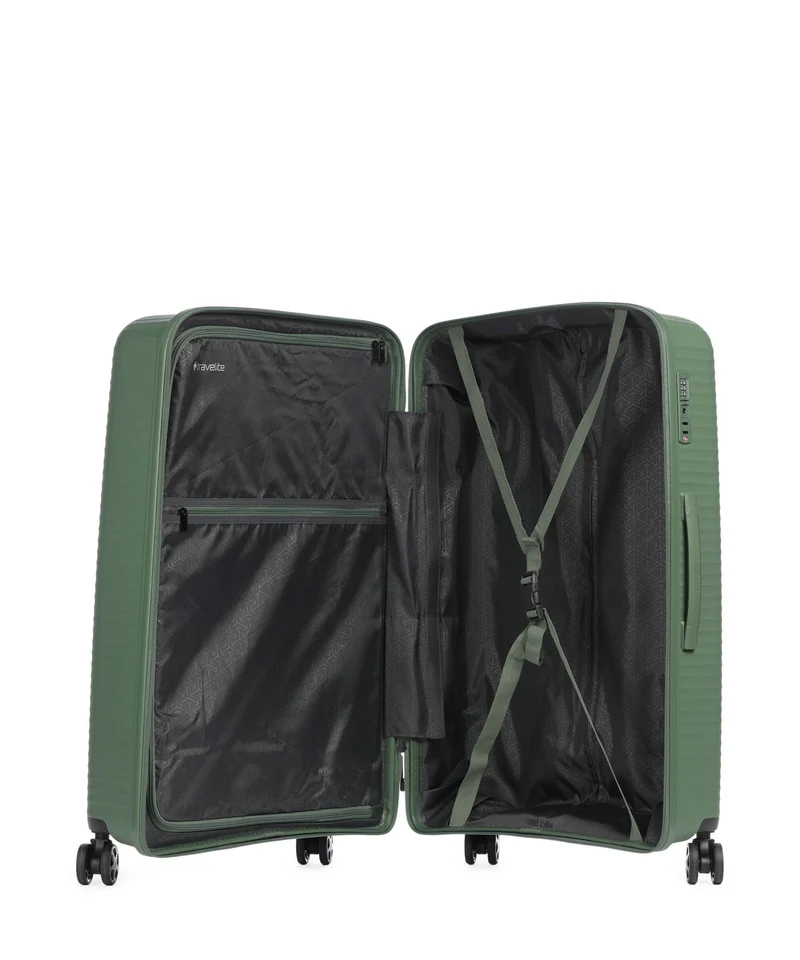 Travelite Air Stripe 4-Rollen Trolley green