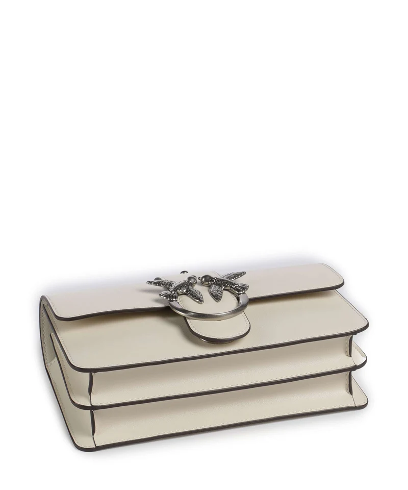 Pinko Love One Mini Umhängetasche bianco seta/old silver
