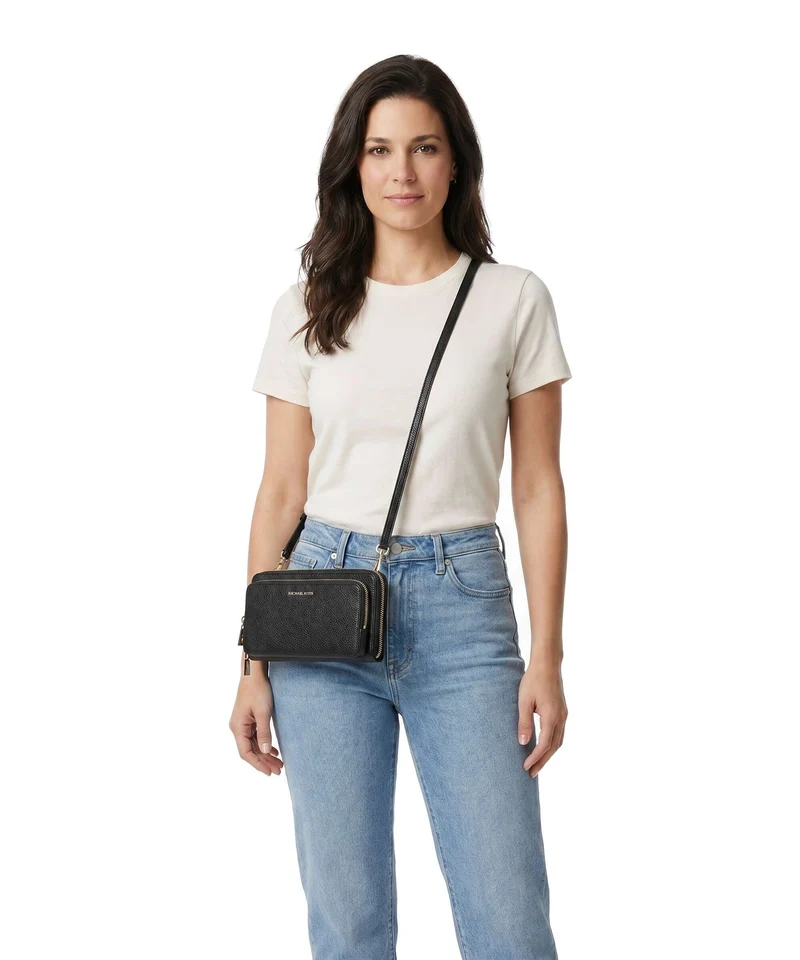 Michael Kors Jet Set Large Continental Umhängetasche black