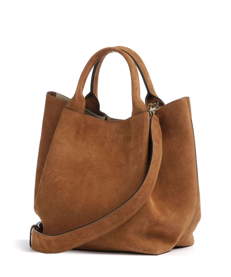 Abro Suede Essential Medium Handtasche cuoio