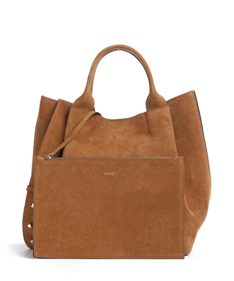 Abro Suede Essential Medium Handtasche cuoio
