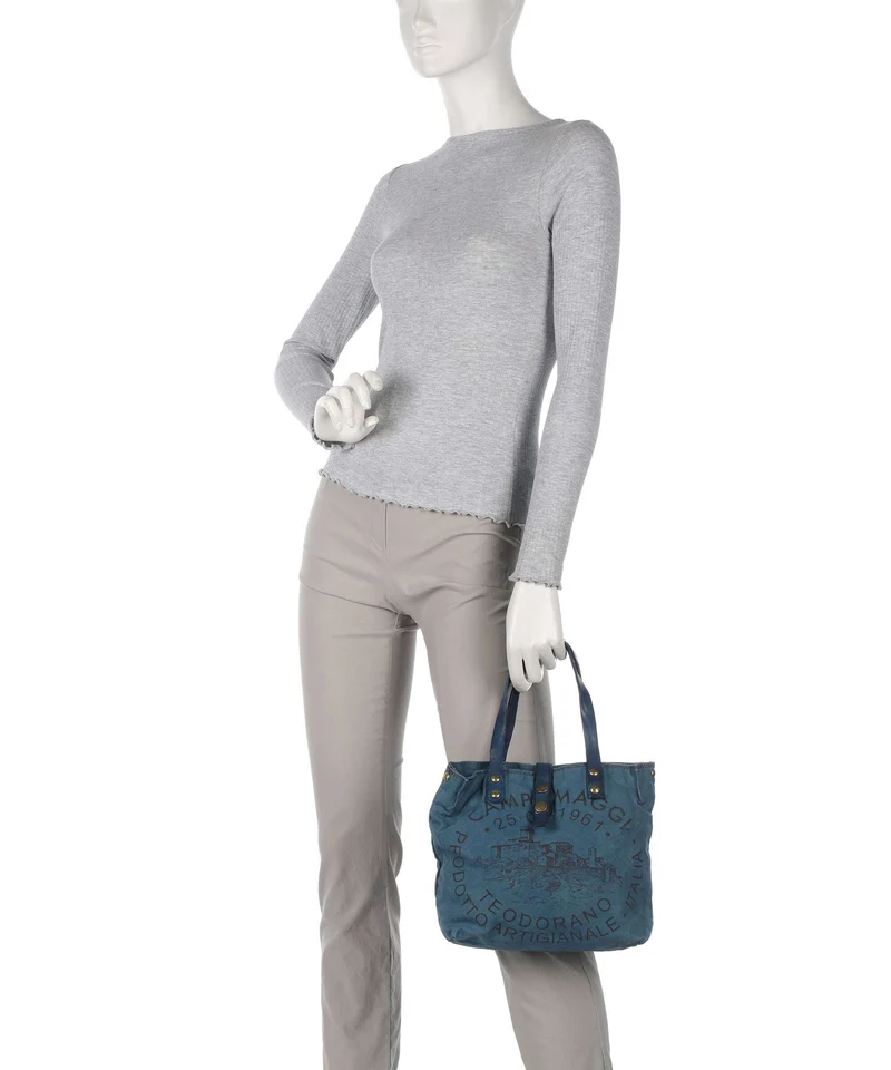 Campomaggi Handtasche beige/zaffiro/moro