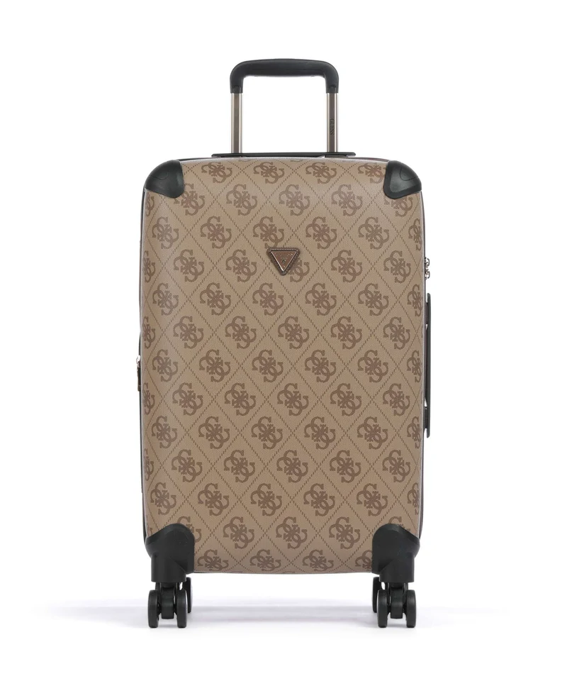 Guess Berta Maxi 4G 4-Rollen Trolley latte logo/brown