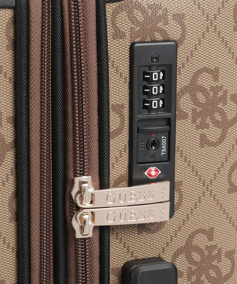 Guess Berta Maxi 4G 4-Rollen Trolley latte logo/brown