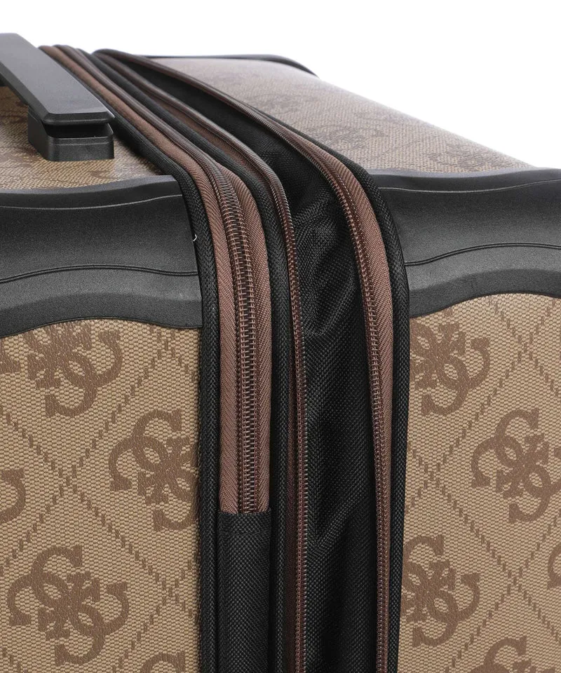 Guess Berta Maxi 4G 4-Rollen Trolley latte logo/brown