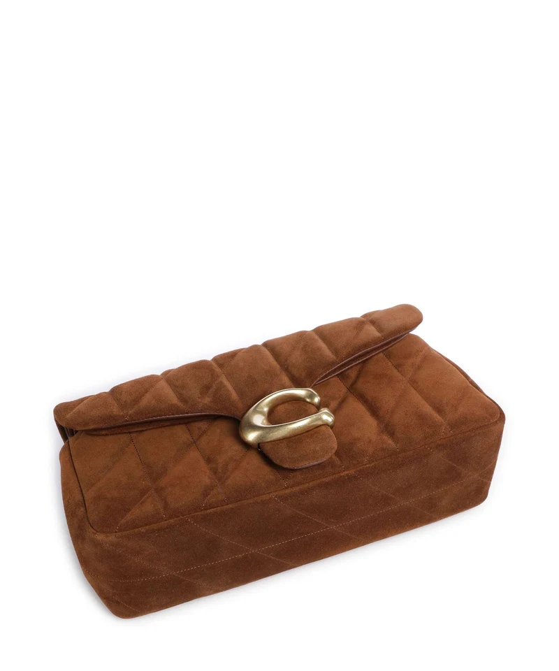 Coach Tabby Quilted Suede 26 Schultertasche warm brown