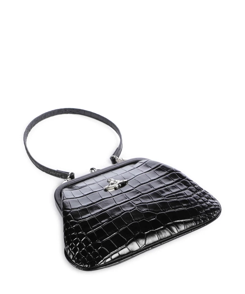 Vivienne Westwood Vivienne Embossed Croc Schultertasche black