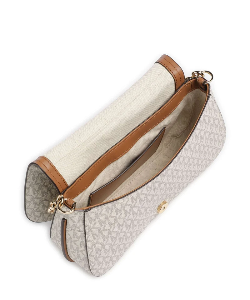 Michael Kors Nolita Medium Schultertasche vanilla/acorn