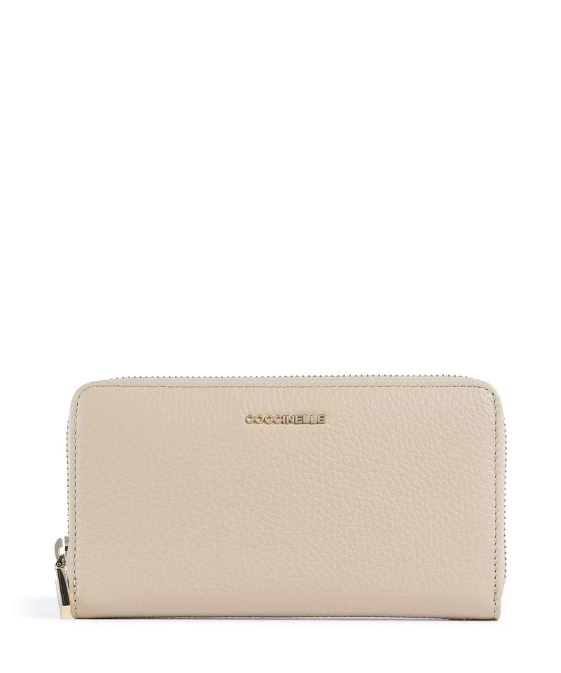 Coccinelle Metallic Soft Geldbörse sandshell