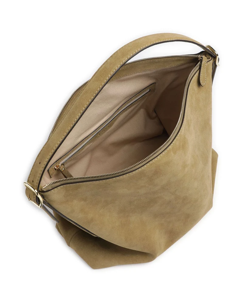 Abro Suede Carina Beuteltasche mud