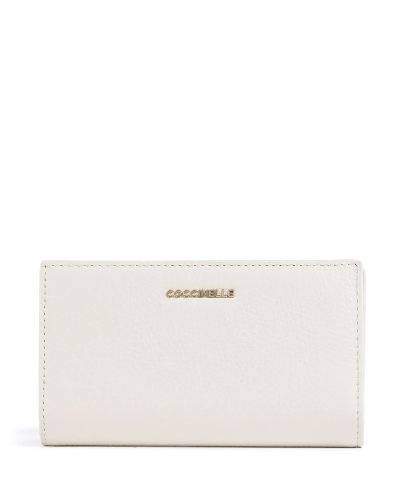Coccinelle Metallic Soft Geldbörse pearl