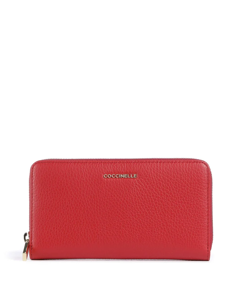 Coccinelle Metallic Soft Geldbörse scarlet
