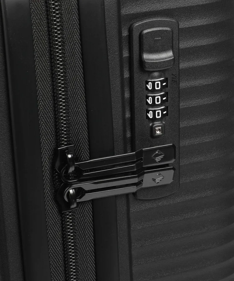 Travelite Air Stripe Slim 4-Rollen Trolley black
