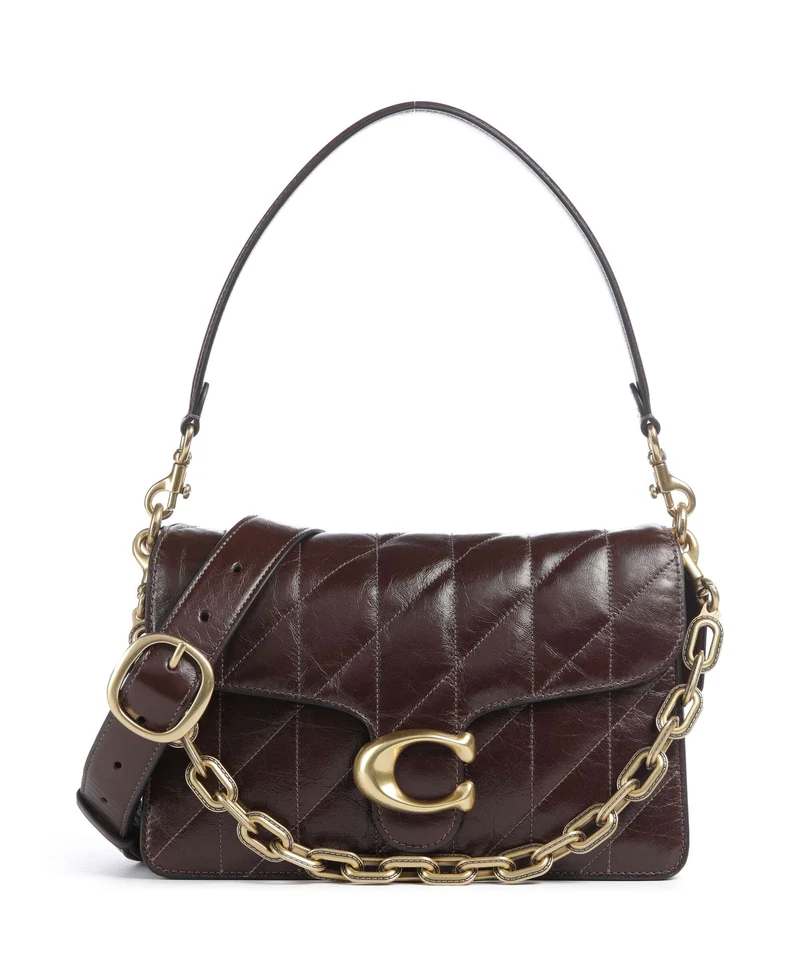 Coach Tabby Quilted Glazed Schultertasche maple
