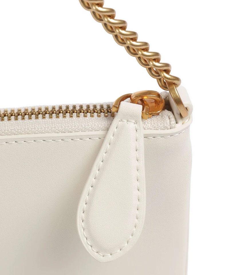 Pinko Flat Horizontal Schultertasche bianco seta/antique gold