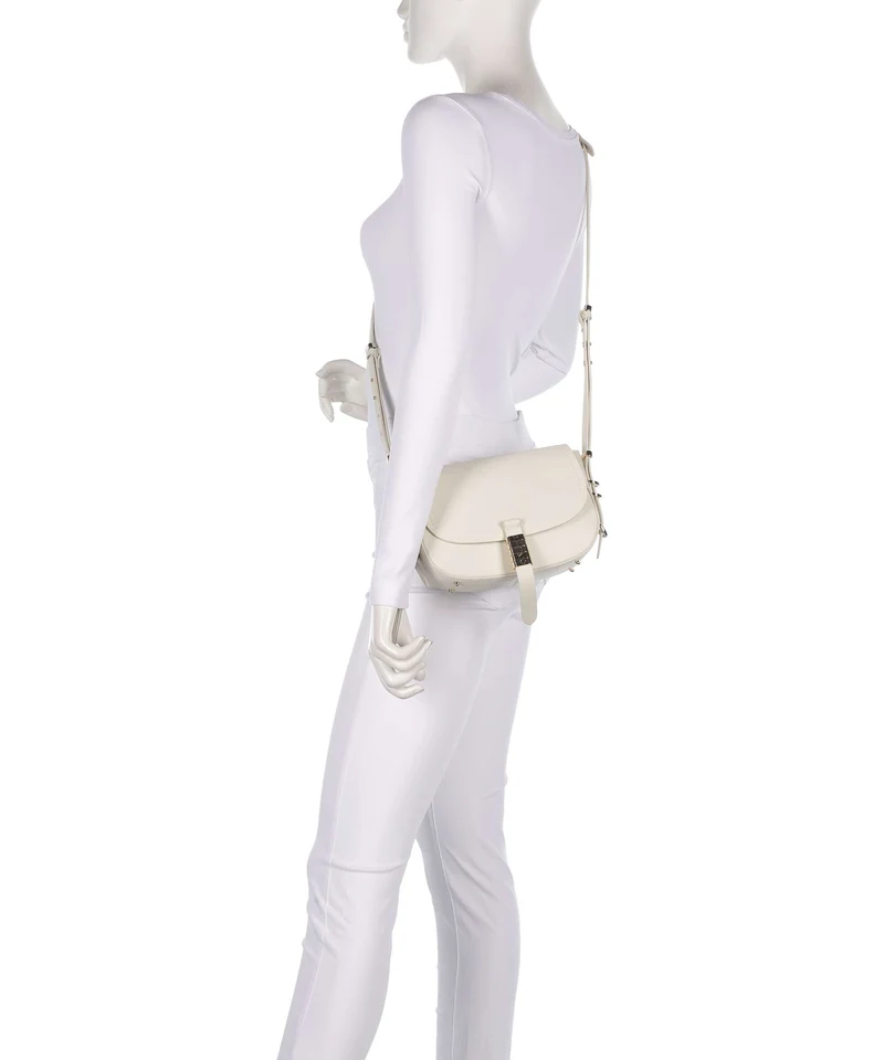 Pinko Saddle Mini Umhängetasche bianco seta/gold/nike