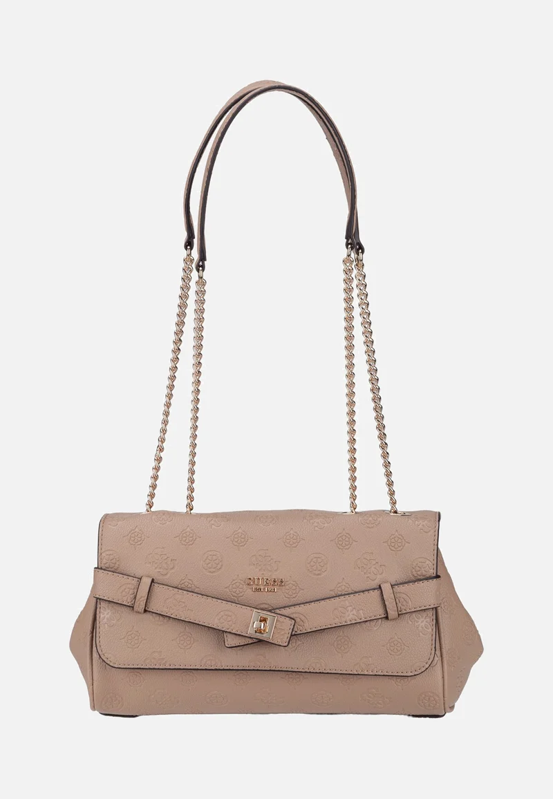Ella Logo Convertible Flap 46210 Beige Logo - Abendtasche