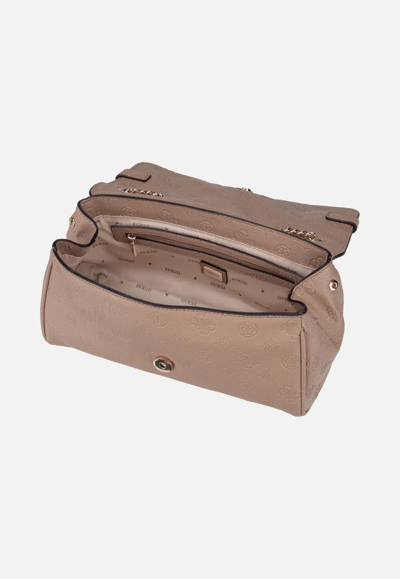 Ella Logo Convertible Flap 46210 Beige Logo - Abendtasche