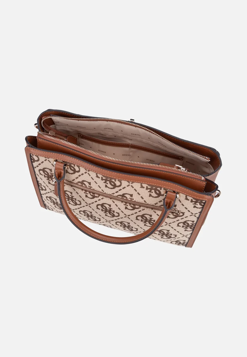 Audrey Logo Girlfriend 55070 Latte Logo - Satchel
