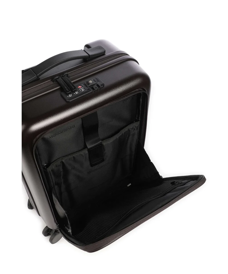 Emporio Armani Business Regenerated 4-Rollen Trolley ebony