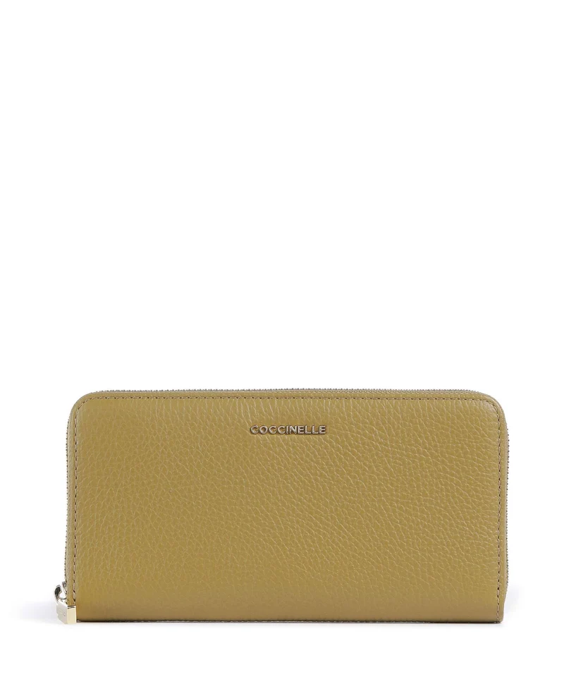 Coccinelle Metallic Soft Geldbörse seagrass
