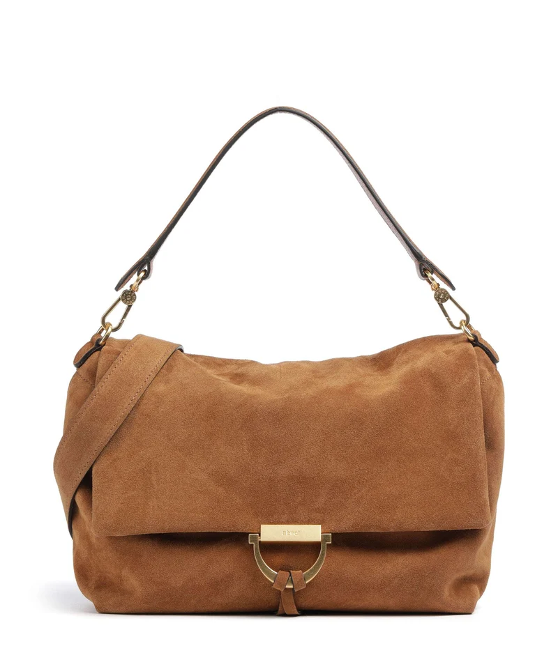 Abro Suede Temi Large Schultertasche cuoio