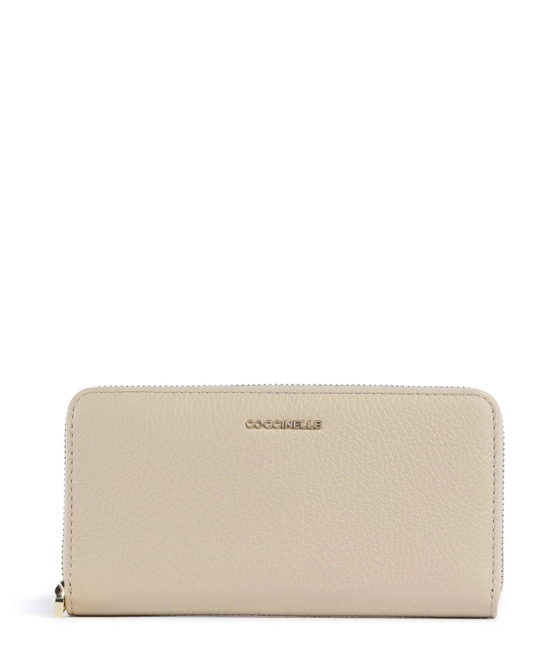 Coccinelle Metallic Soft Geldbörse sandshell