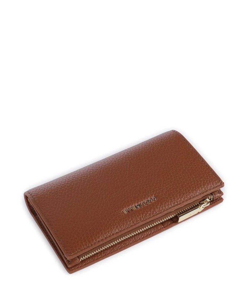Coccinelle Metallic Soft Geldbörse cognac