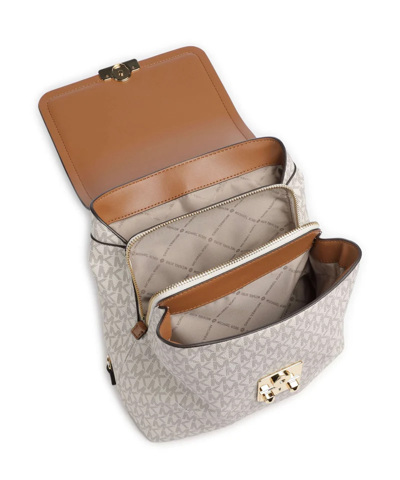 Michael Kors Tribeca Small Rucksack vanilla/acorn